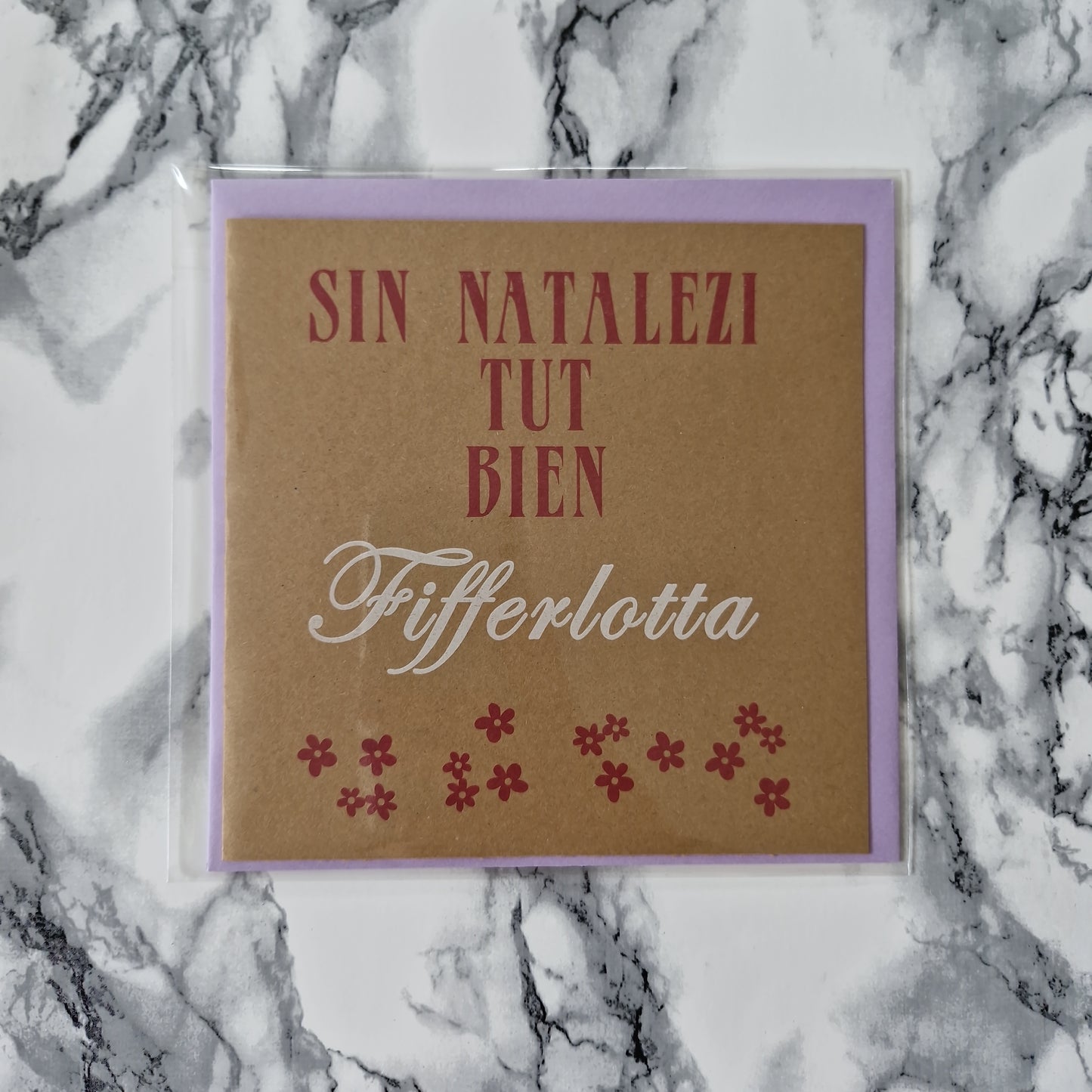 "Sin natalezi tut bien fifferlotta" Karte - Rätoromanisch