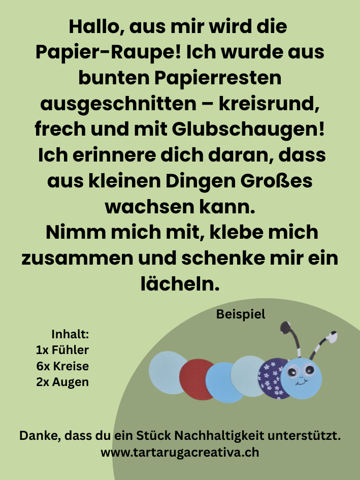 Recycelte Papier-Raupe