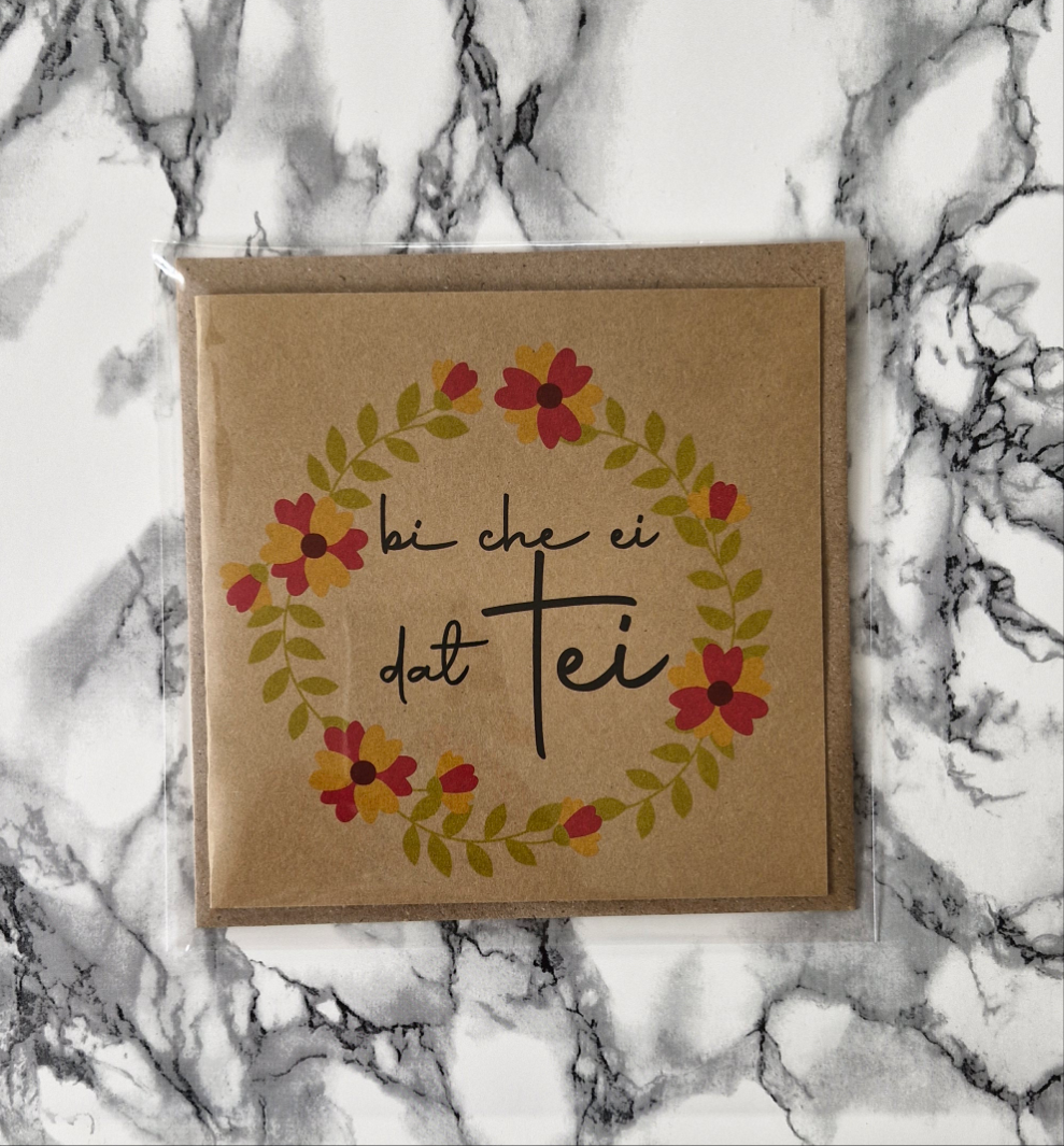 "Bi che ei dat tei" pink Karte - Rätoromanisch