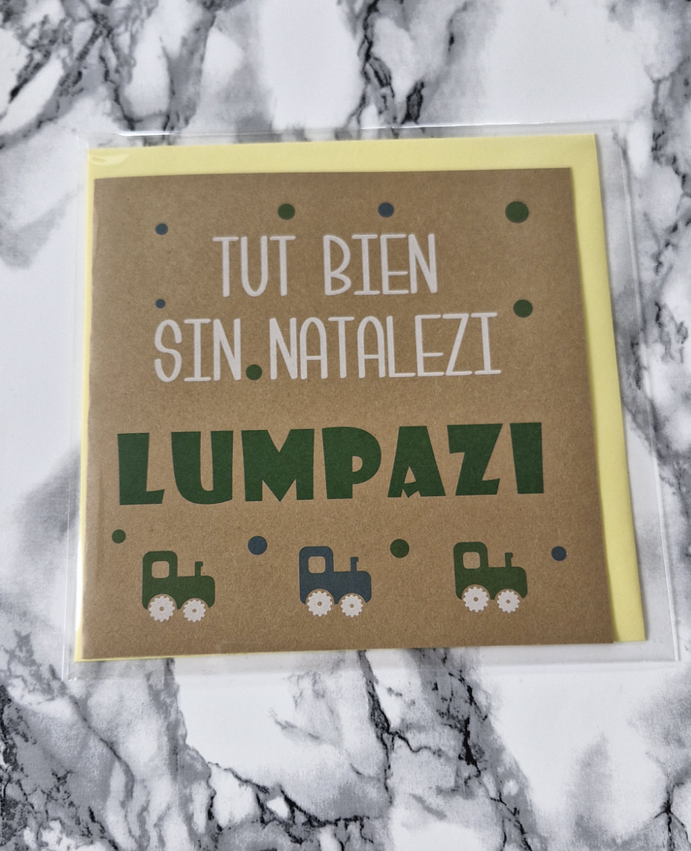 "Tut bien sin natalezi LUMPAZI" Karte - Rätoromanisch