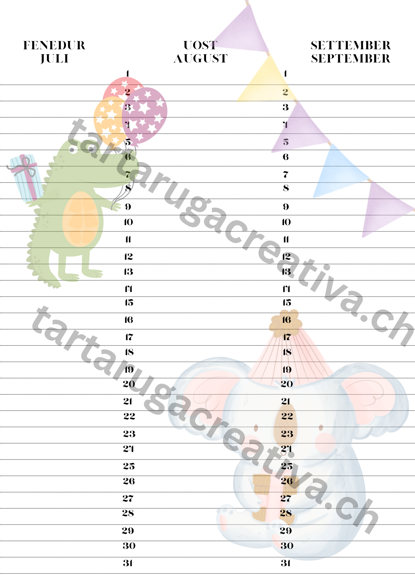 Geburtstag Kalender