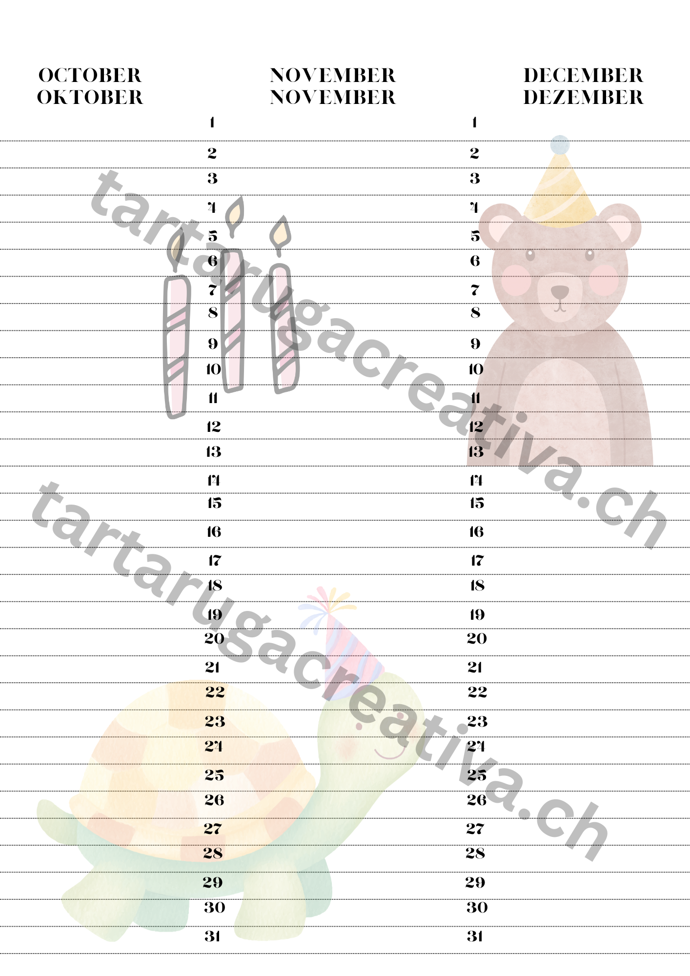 Geburtstag Kalender