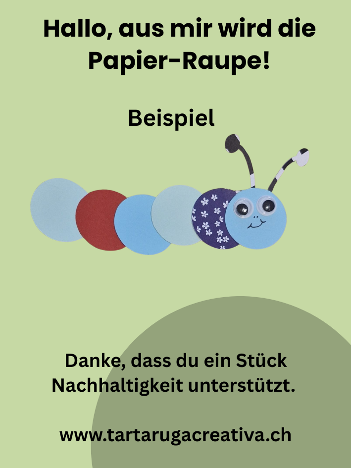 Recycelte Papier-Raupe