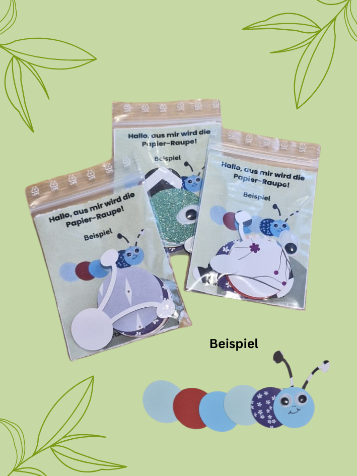 Recycelte Papier-Raupe
